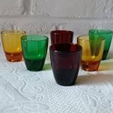 Vintage 1960s crystal liqueur glasses from the Arques crystal factory.