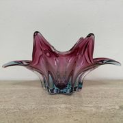 Bol en verre rose de Murano du milieu du siècle, années 1970