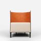 Maarten van Severen S88 easy chair in saddle leather and steel, Belgium 198