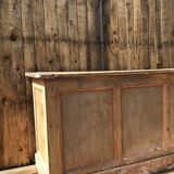 Patinated raw wood countertop