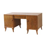 Vintage walnut desk made in the 1950s