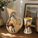 Pichet and glass Vallauris – Jacques Fonck – deer decoration