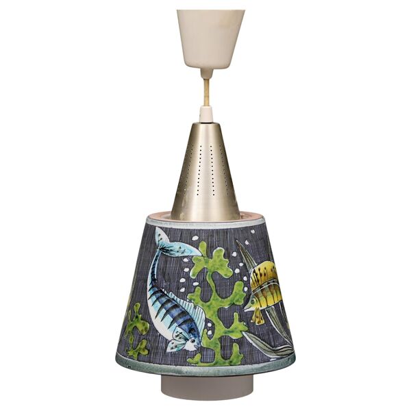 Lampe suspendue Tilgmans Keramik Suède 1960