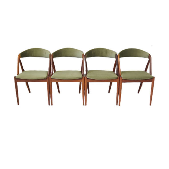 Lot de 4 chaises par Kai Kristiansen 1970