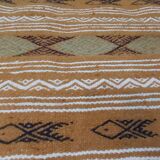 Handmade mustard hallway carpet, 200x60 cm
