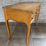 5-drawer desk 1940 in light oak, curved legs