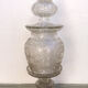 Very large glass punch vase engraved on pedestal, eighteenth
