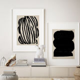 Pair of giclee prints. Abstract wall art set of two, A3