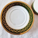 Large Fine Porcelain Cup and Saucer by Artist R. Sechet for Limoges Empire Style Lou