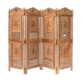 Indian four-leaf wooden screen