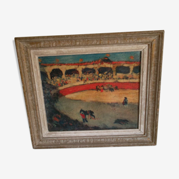 Tableau peinture représentant une arène