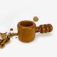 Old nutcracker with turned wooden screws