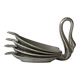 Set of 4 silver-plated swan bowls