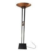 Vintage halogen floor lamp Elleluce – copper bowl & steel structure