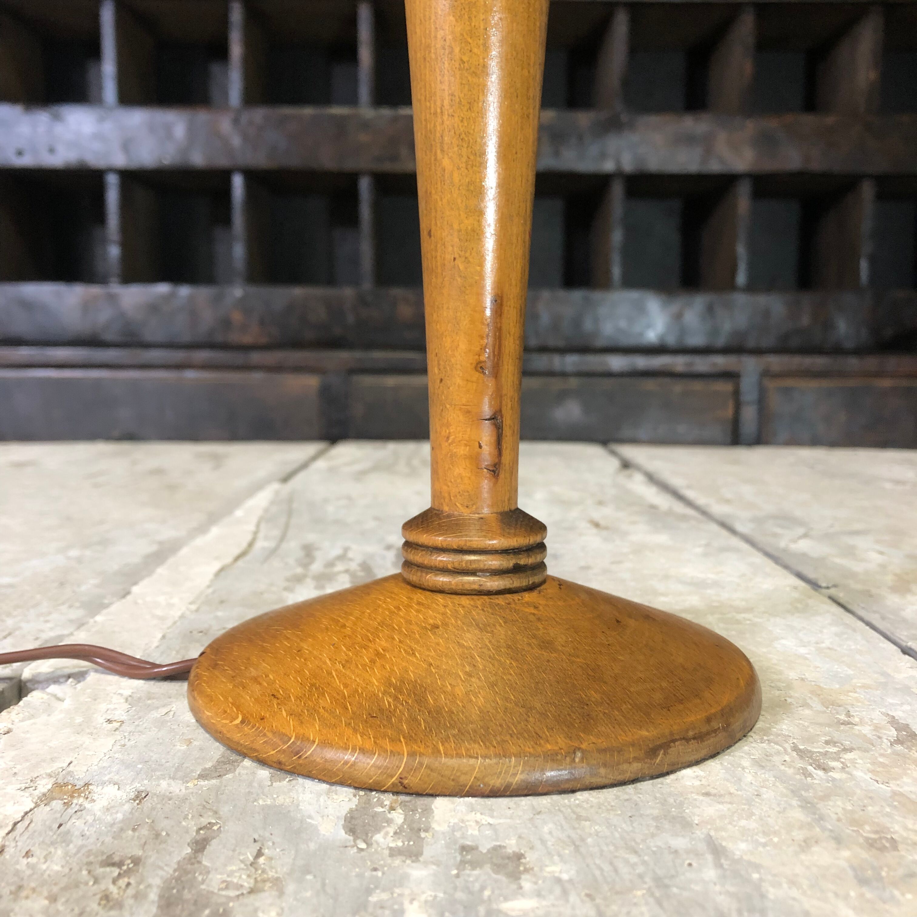 Vintage wooden lamp foot