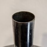 Acrylic glass vase and stainless steel, Italy, 1970s