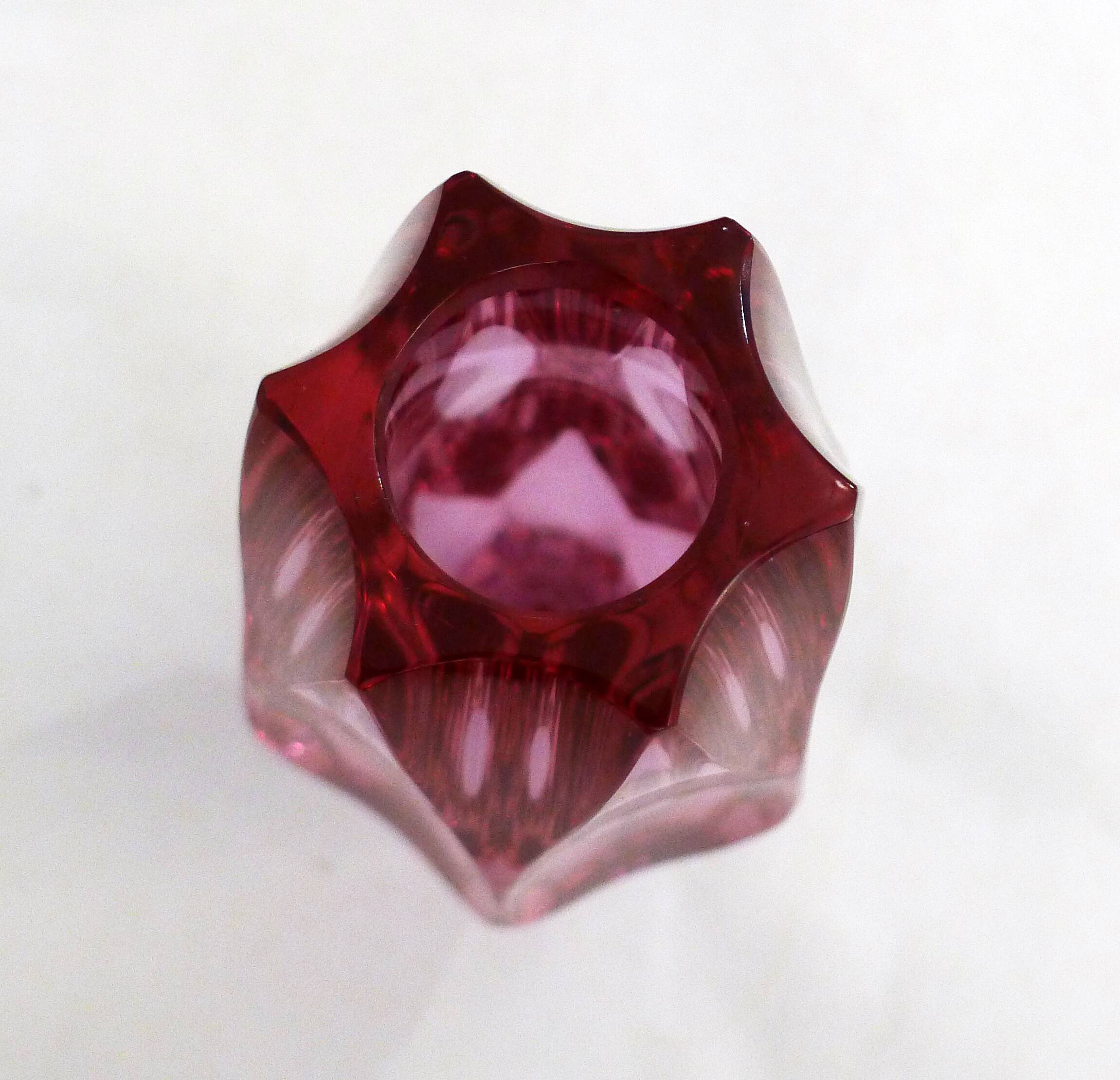 Small vintage faceted vase