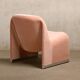 Giancarlo Piretti Alky Lounge Chair in Pink Velvet (Rose Dust) Fabric for Anonima Castelli