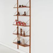 Modular shelving, teak veneer, Denmark, 1970s