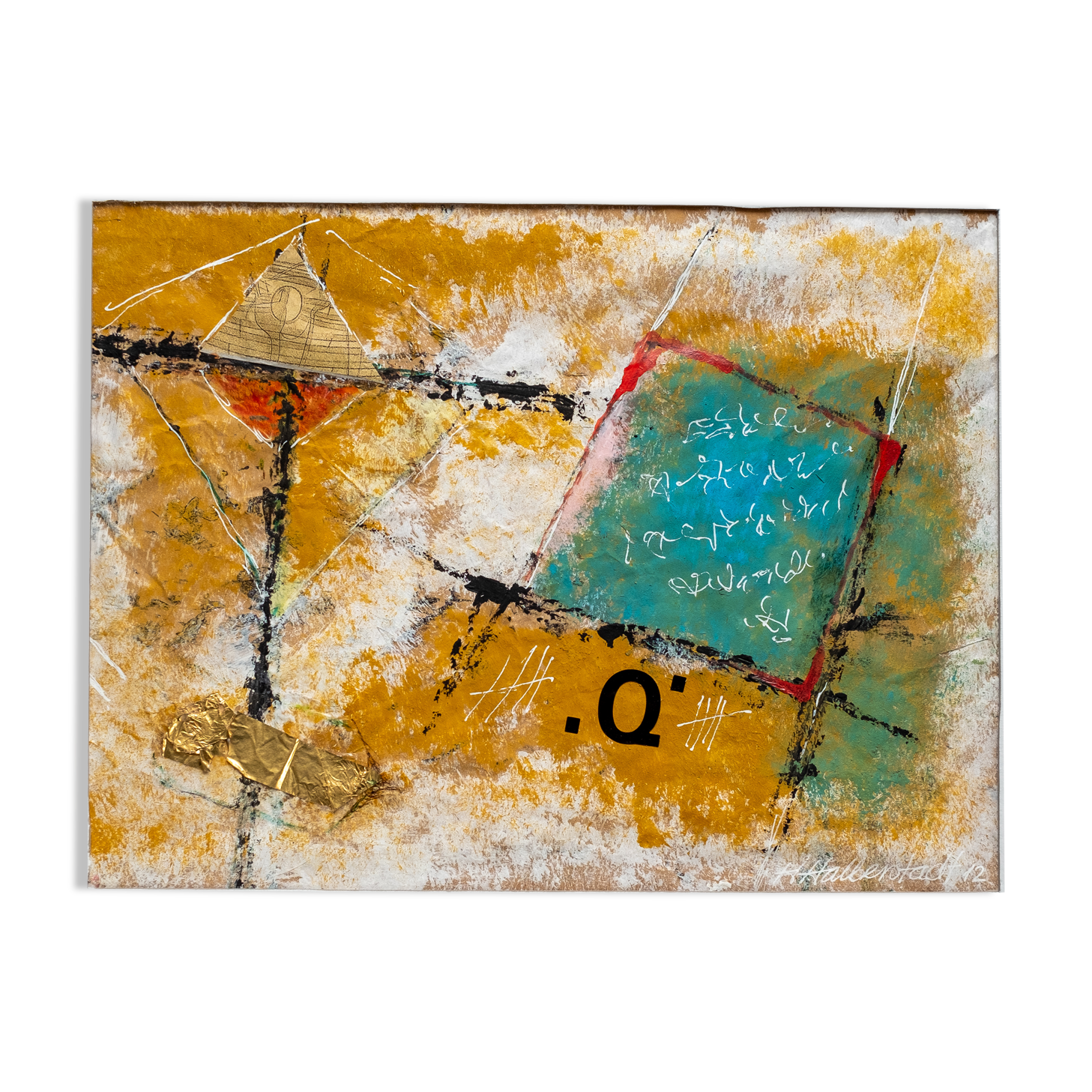 Q, acrylic and collage, Halberstadt,2012