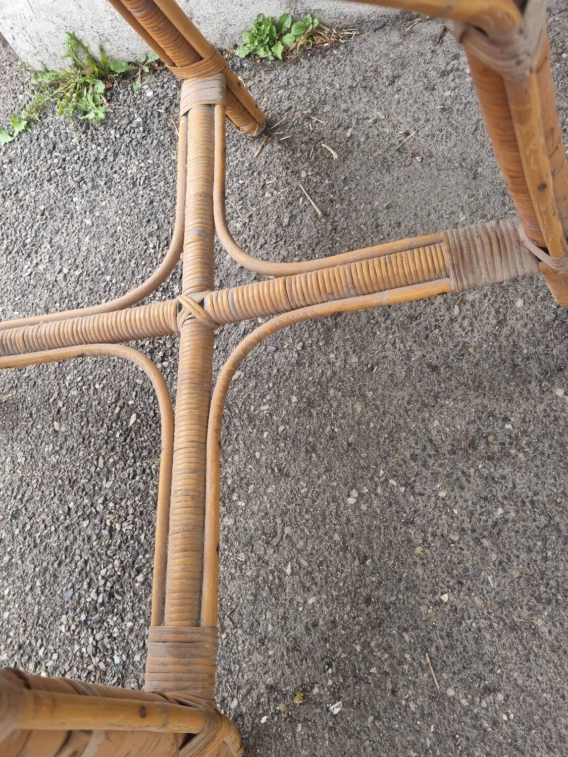 Vintage rattan armchair