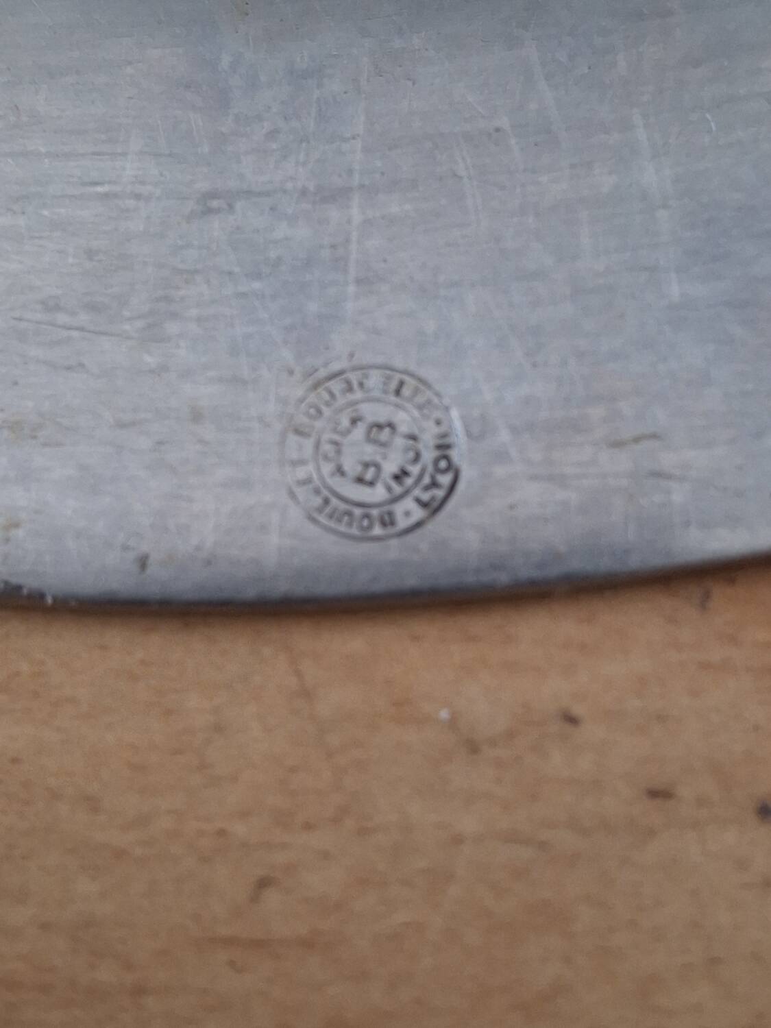 Vintage stainless steel serving dish – BB Lyon (Bouillet & Bourdelle) – year