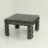 Brutalist coffee table with marble top, Spain, 1960s