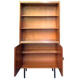 Vintage wooden bookcase with Scandinavian design