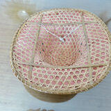 Colonial hat in rattan canning 70s