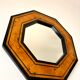 Miroir octogonal en loupe d’orme par Jean-Claude Mahey