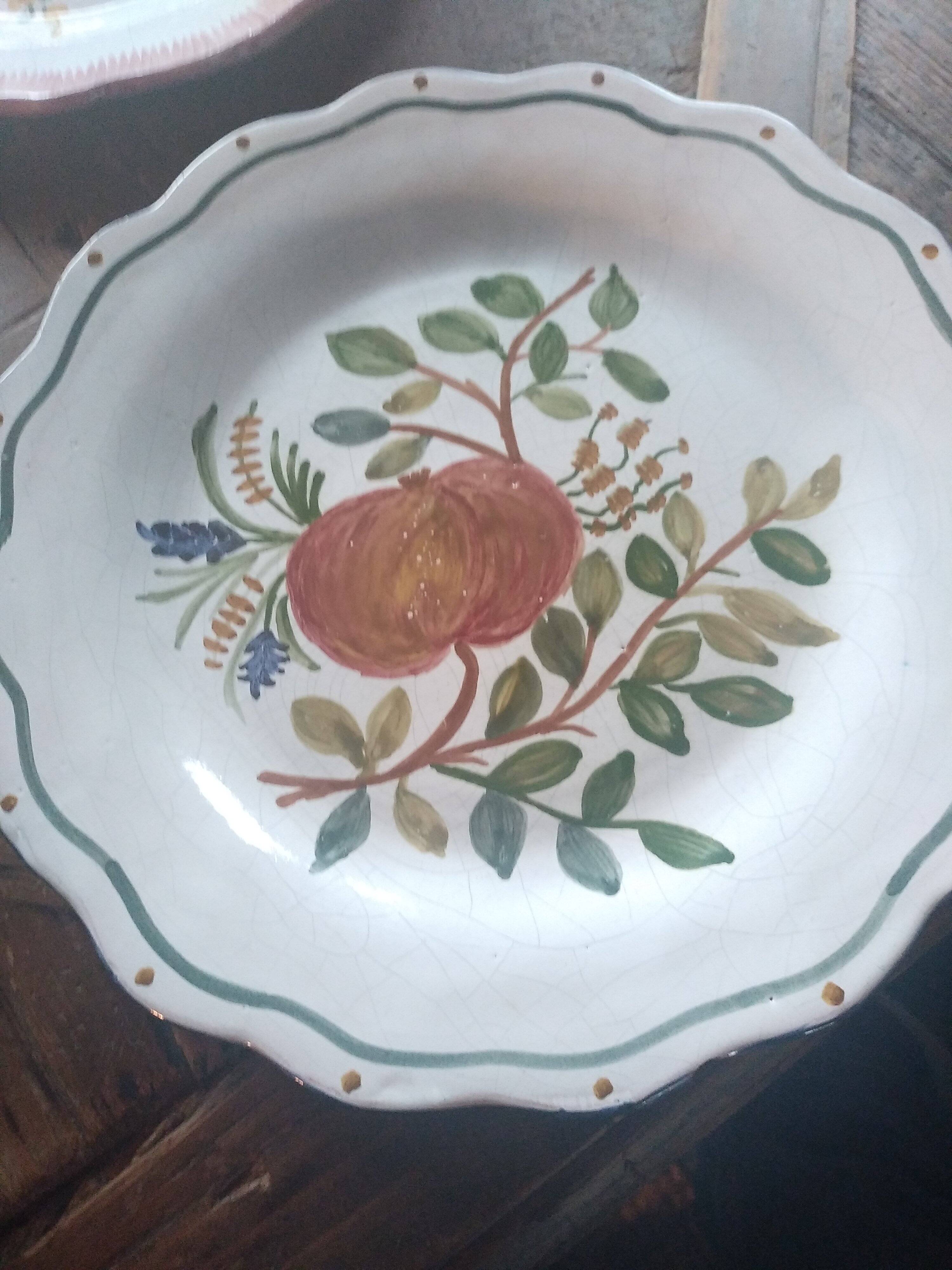 Ceramic plates. 70s/80s Work inspired by the 16th and 17th centuries.