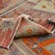 153x412Cm Soft Handmade Wool Vintage Kilim Rug,