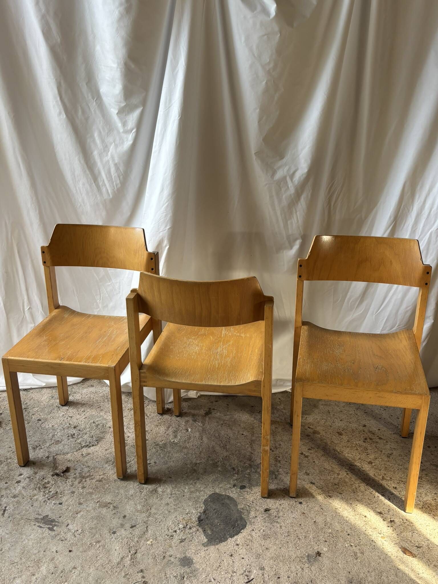 Set of 3 Rainer Schell chairs for Schlapp Möbel — 1970s