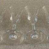 6 Saint Louis liqueur glasses 1950
