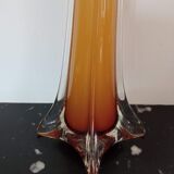 Soliflore en verre teinté ancien