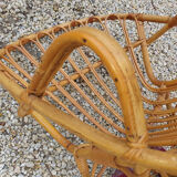 Rattan armchair 70'S