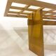 Mid-Century Dining Table, Wood with Glass Top, Italy, 1970s