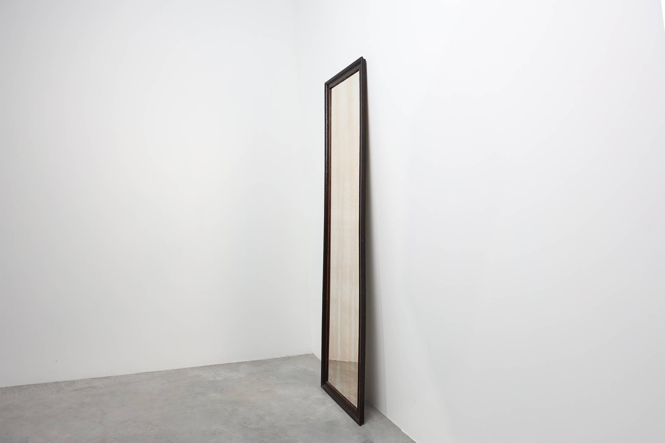 Miroir belge Art Déco en bois avec verre vieilli, vers 1930