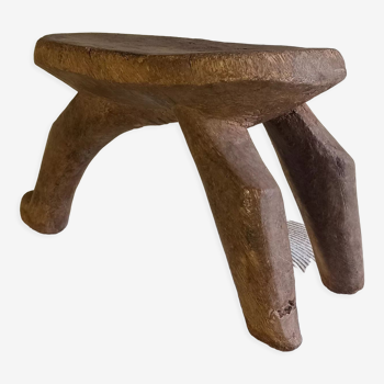 Stool old African art wooden Lobi from Burkina Faso