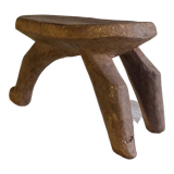 Stool old African art wooden Lobi from Burkina Faso