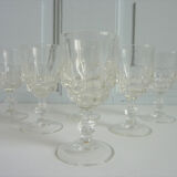 6 glasses with a liqueur