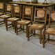 Set of 6 rustic oak chairs from the 1960s.