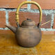 Antique terracotta teapot + bamboo handle, vintage japanese style