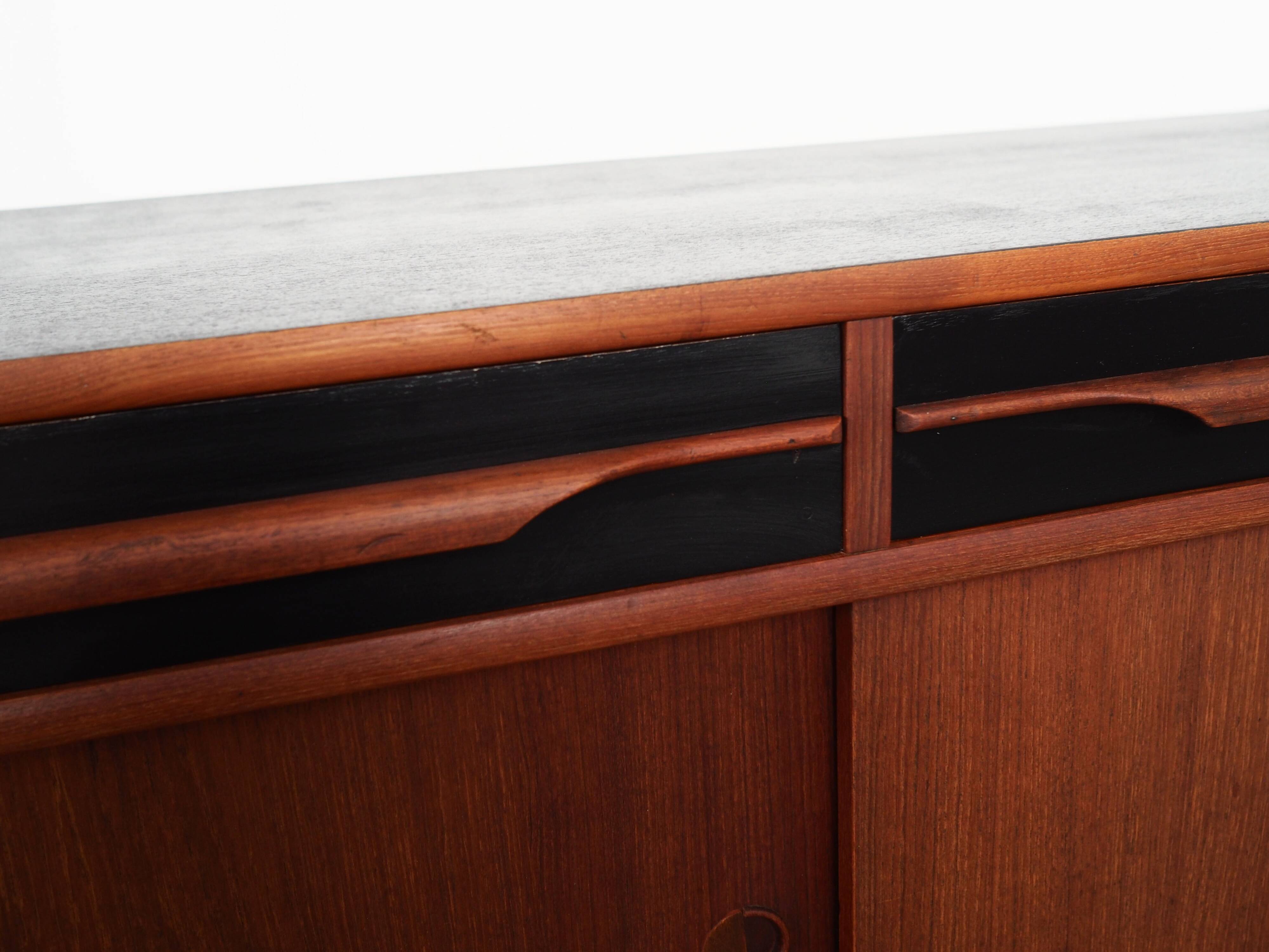 Teak sideboard, Danish design, 1970s, produced in Denmark