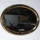 Hollywood Regency Style Oval Brass Bezel Mirror – 1970