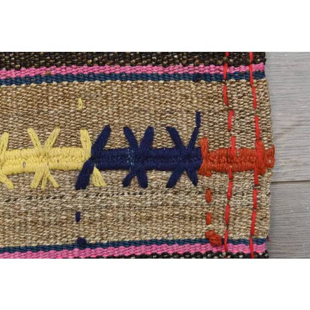 1970s Vintage Turkish Oushak Handmade Wool Cotton Tan Area Rug 145x238