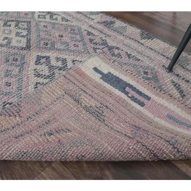 Tapis turc violet noué à la main