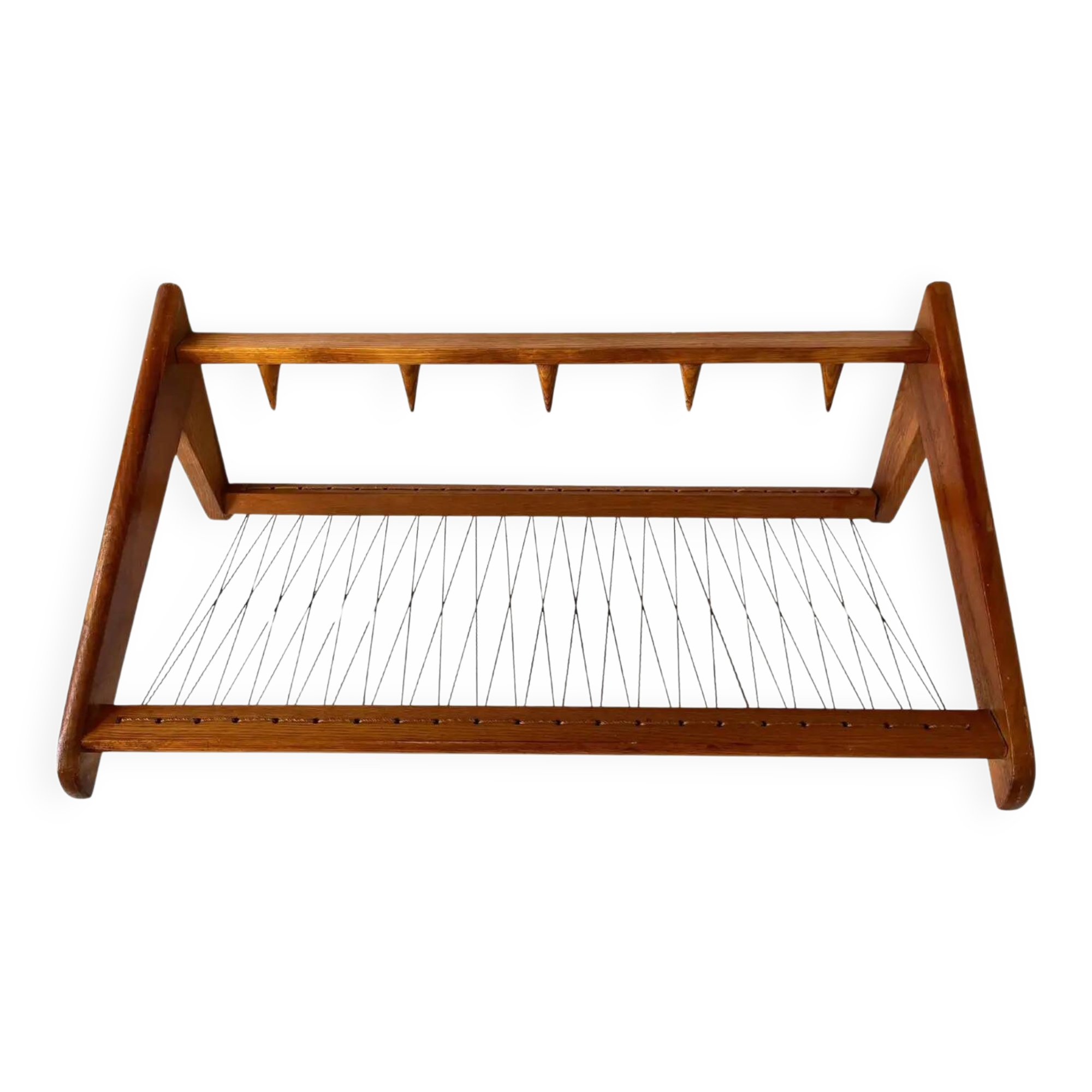 Midcentury wooden design wall coat rack by ÚLUV - Czechoslovakia, 1960s