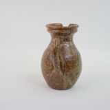 Brown speckled stoneware pitcher in very good condition