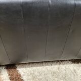 Sofa 2 places black leather year 70'-80' vintage